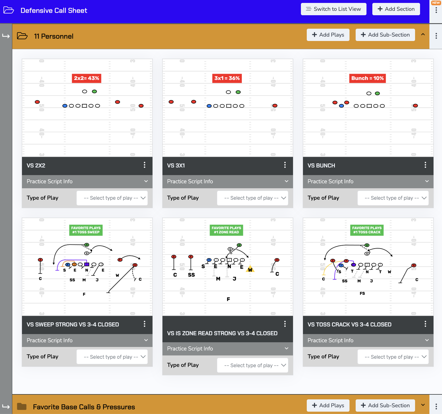 Create A Visual Defensive Call Sheet With FirstDown PlayBook